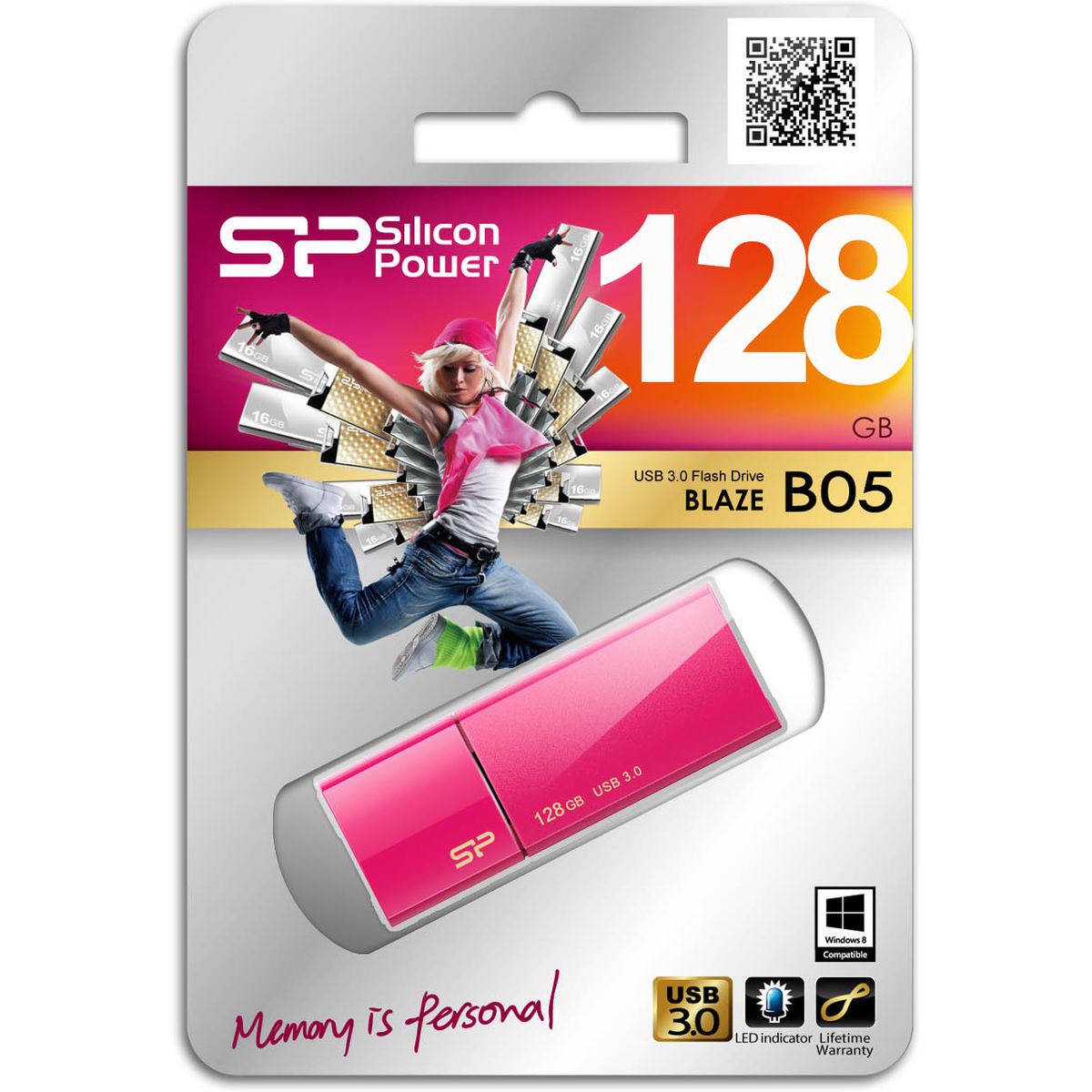 Silicon Power Blaze B05 128GB USB 3.0 (Pink) - image 2 of 5