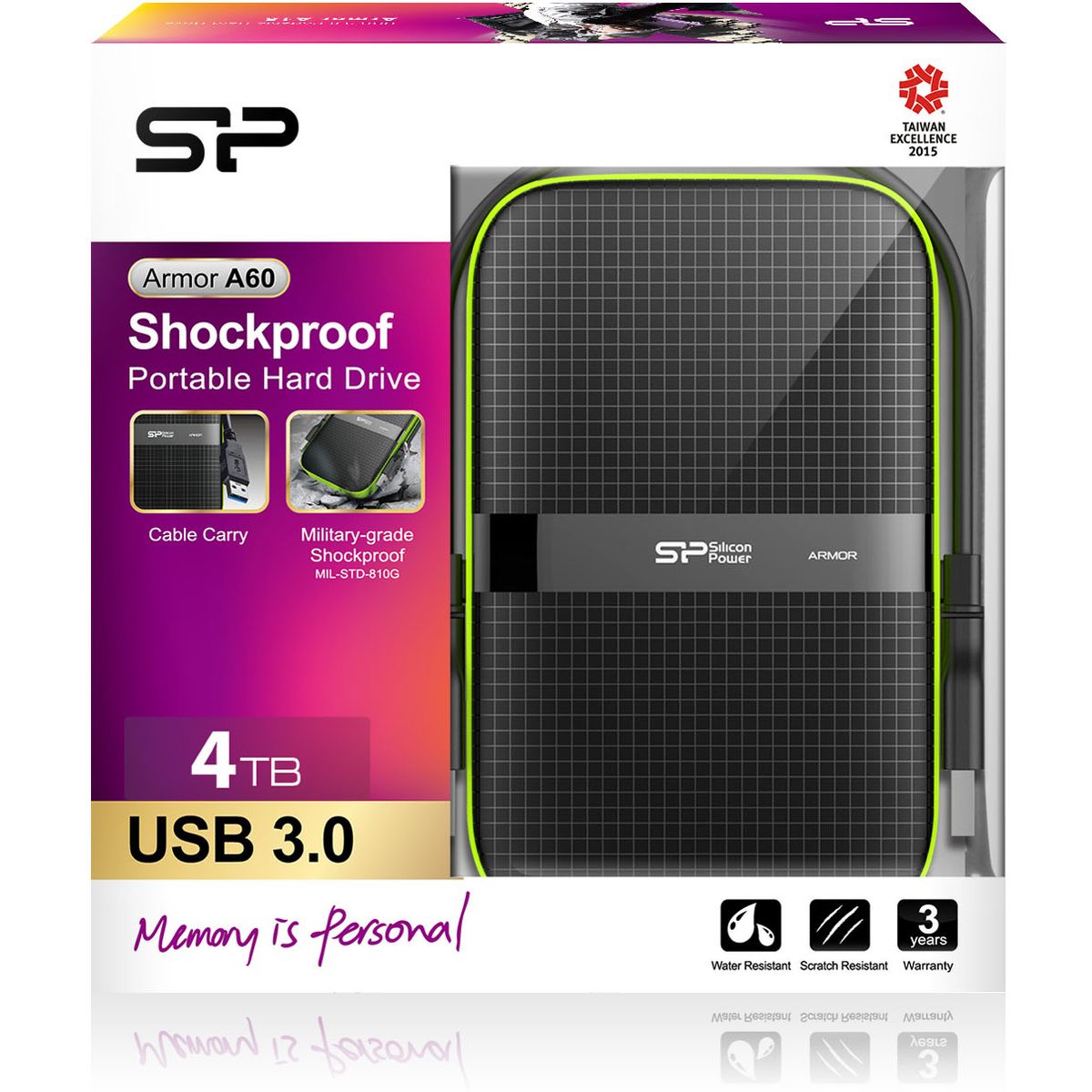 Silicon Power Armor A60 Ext HDD 4TB USB 3.0 (Black)