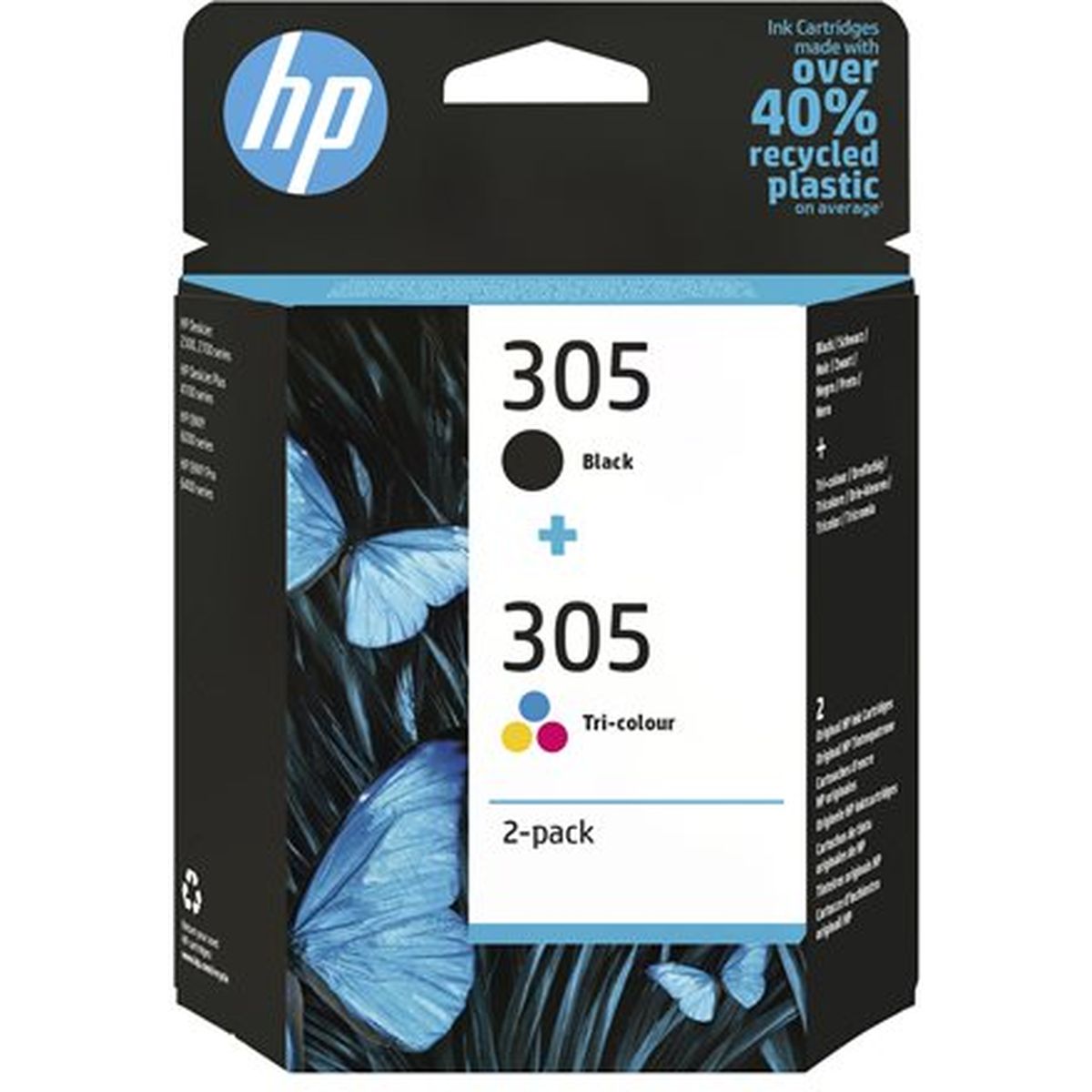 HP 305 2-pack Tri-Colour/Black