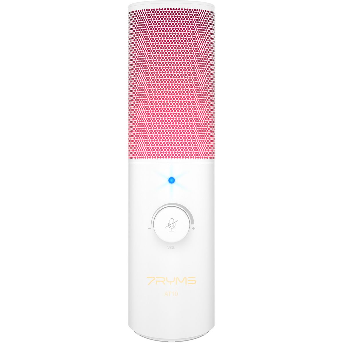 7Ryms AT10 USB Microphone w/ RGB White