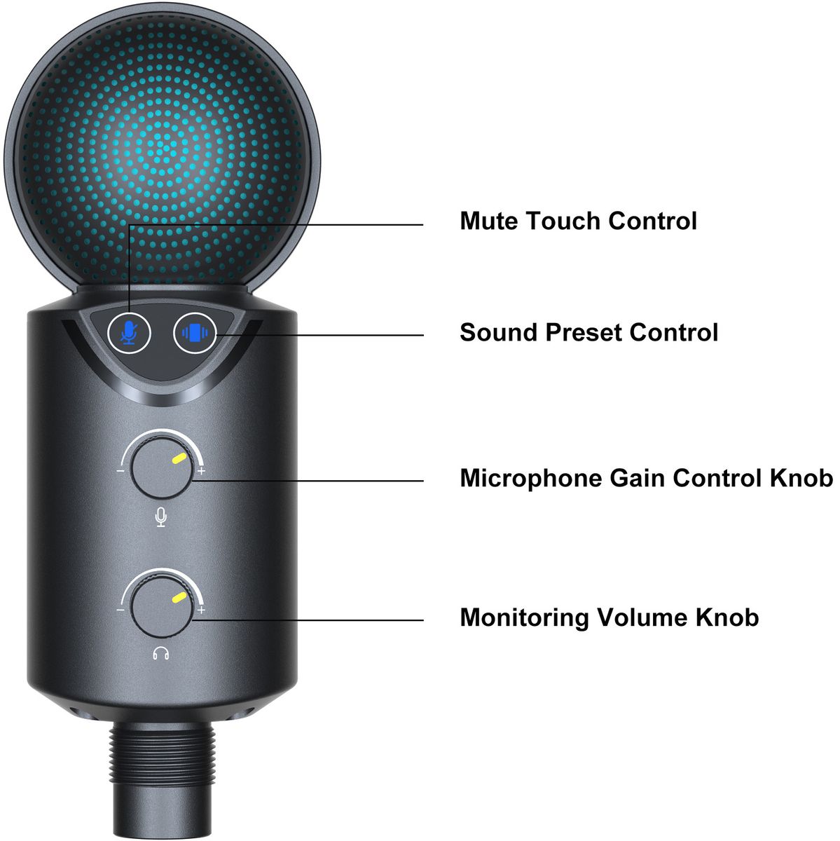 7Ryms AU02-K1 USB Microphone RGB Kit w/ Table Stand - image 2 of 2