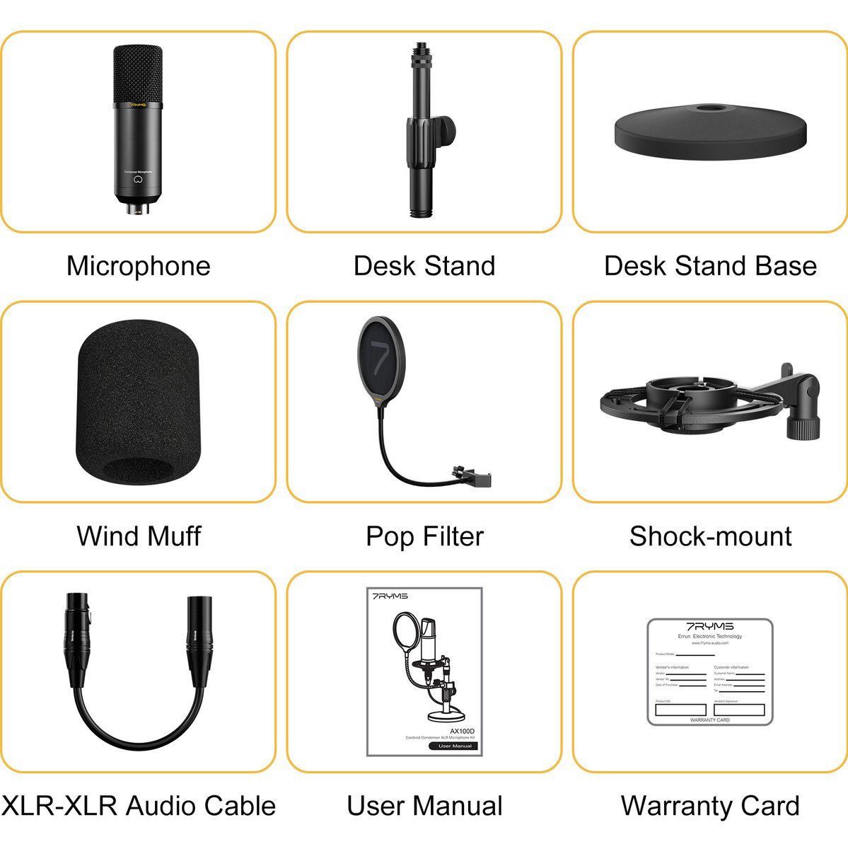 7Ryms AX100D XLR Condenser Microphone Kit w/ Desktop Stand - image 2 of 2