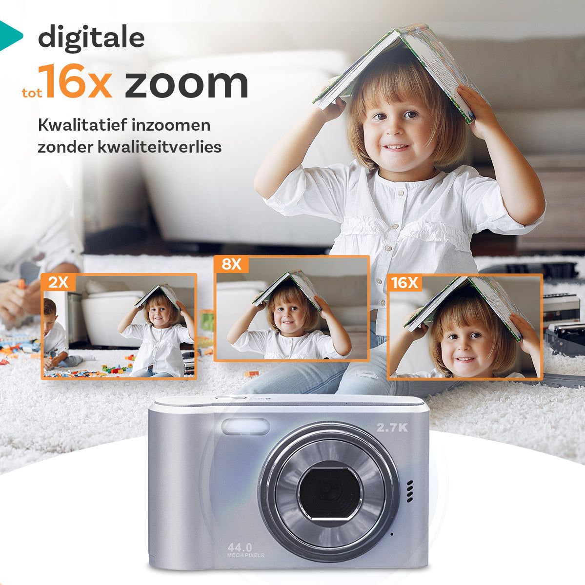 Pora&Co Digital Camera - Inclusief 32 GB Memory Card - Silver - image 5 of 5