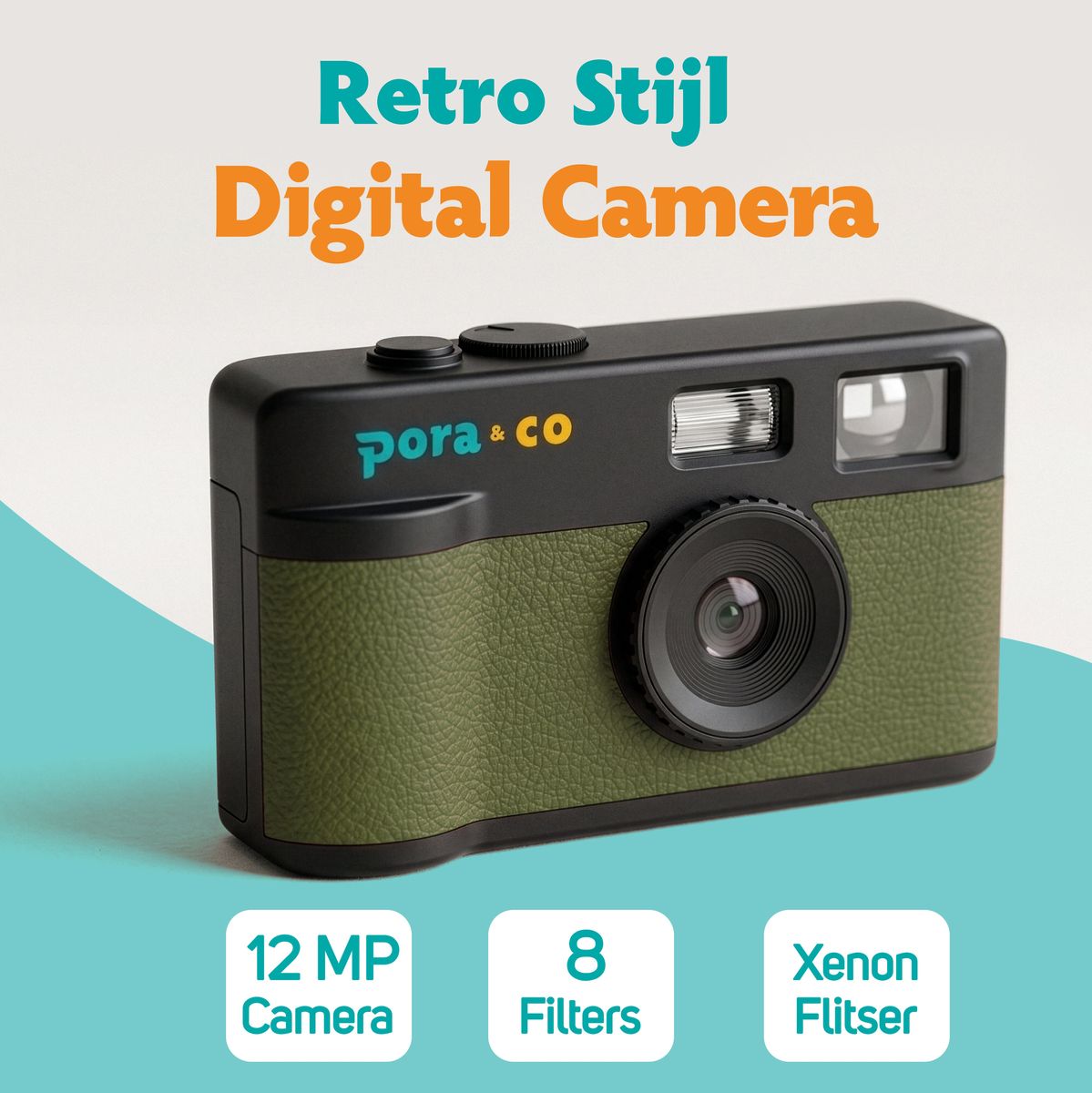 Pora&Co Digital Camera - Retro - Green - image 2 of 5