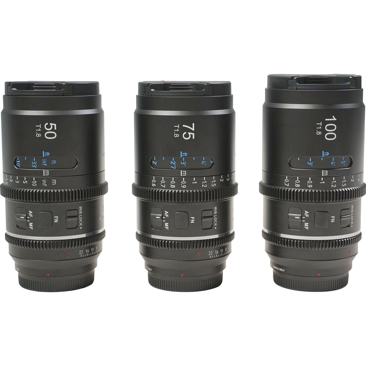 Sirui Astra Series 50mm 75MM&100mm T1.8 1.33X Cine Lens Kit L Mount