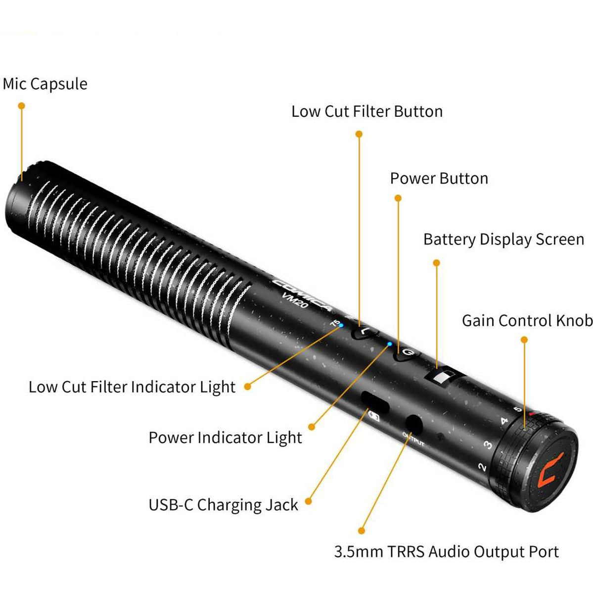 Comica CVM-VM20 Multi Functional Directional Microphone w/ Battery - image 4 of 5