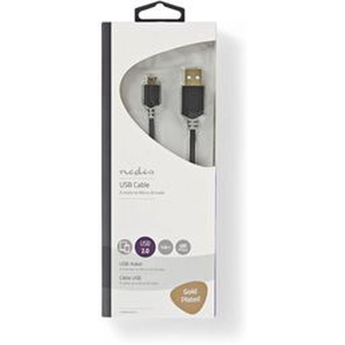 Nedis Cable USB 2.0 A M - Micro-B M 1.0m GY - image 3 of 3