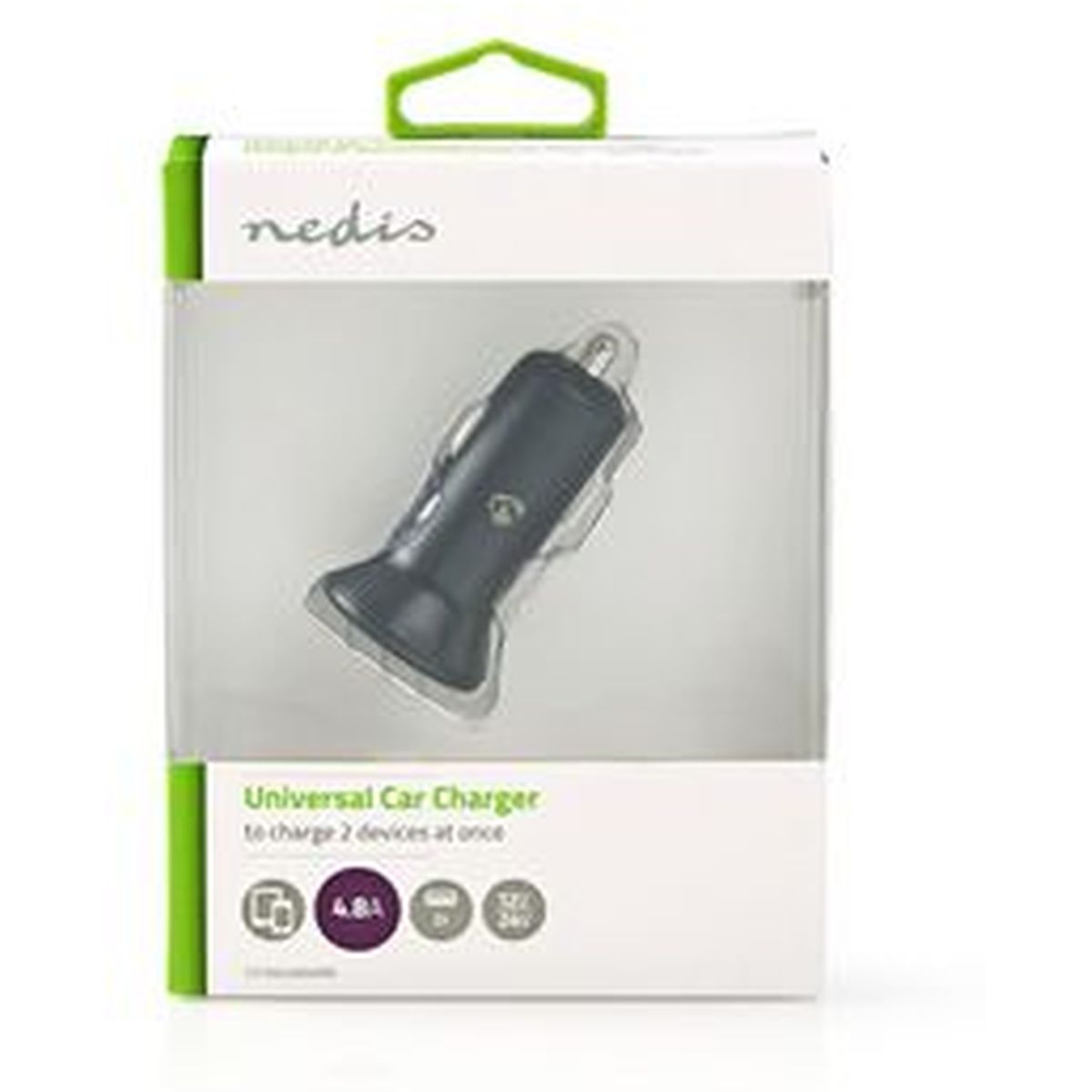 Nedis Auto-Charger 4.8 A 2 Outp USB-A BK - image 3 of 4