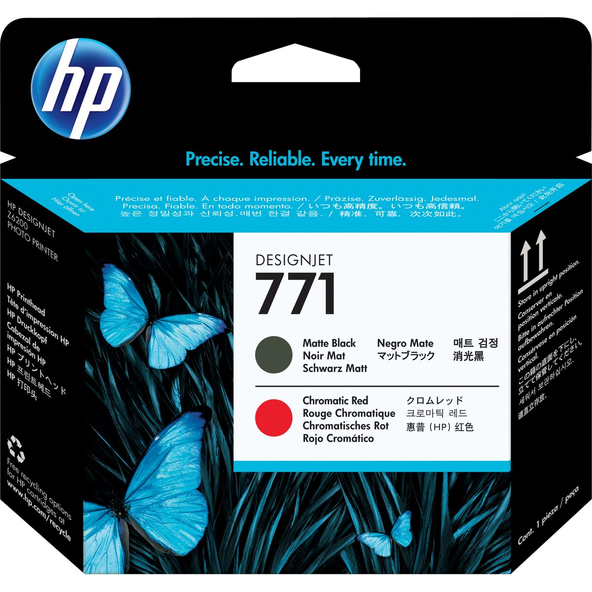 HP 771 Mte BK/Chromatic Red Printhead