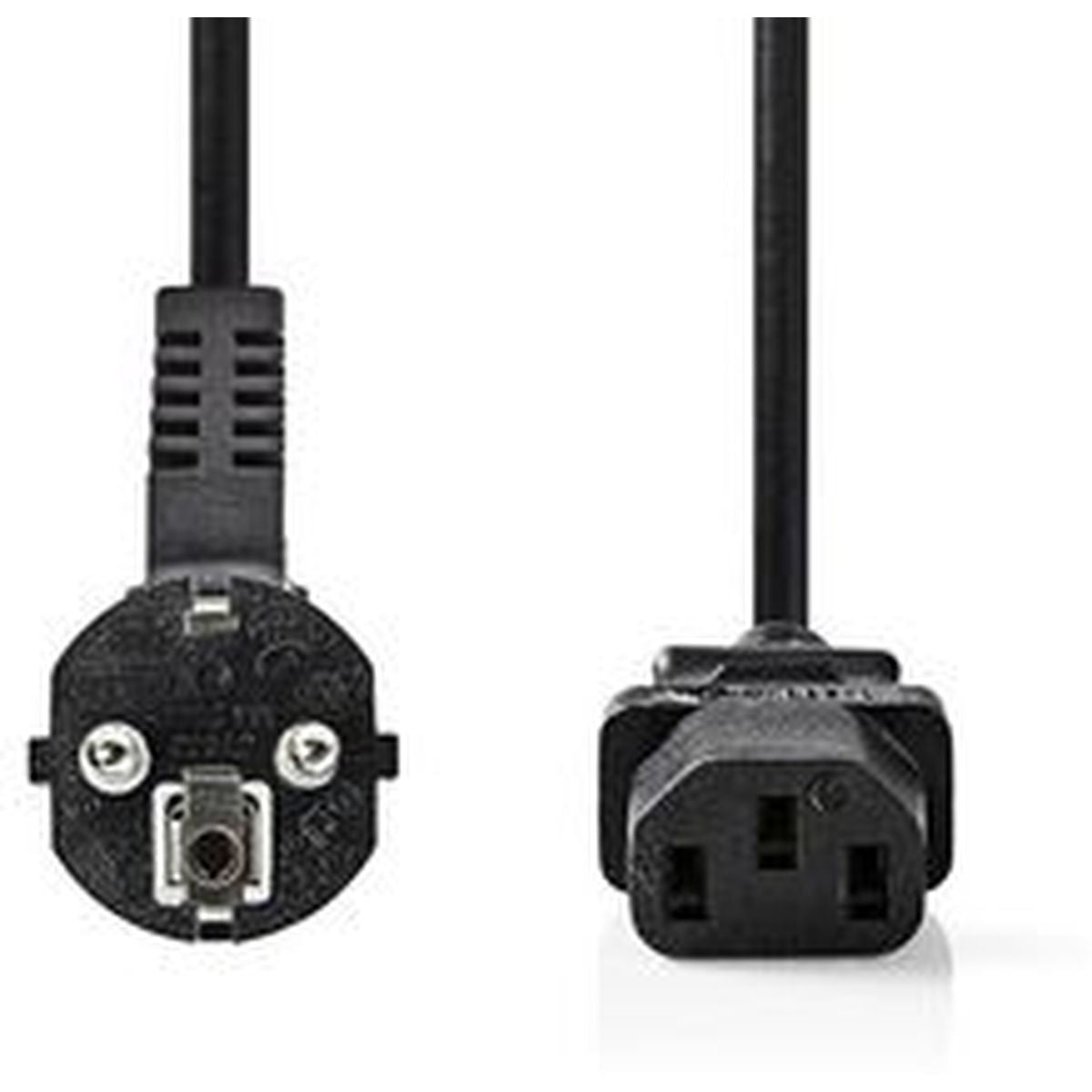 Nedis Power Cable Schuko M Angled - C13 (IEC-320-C13) 2m BK - image 2 of 4