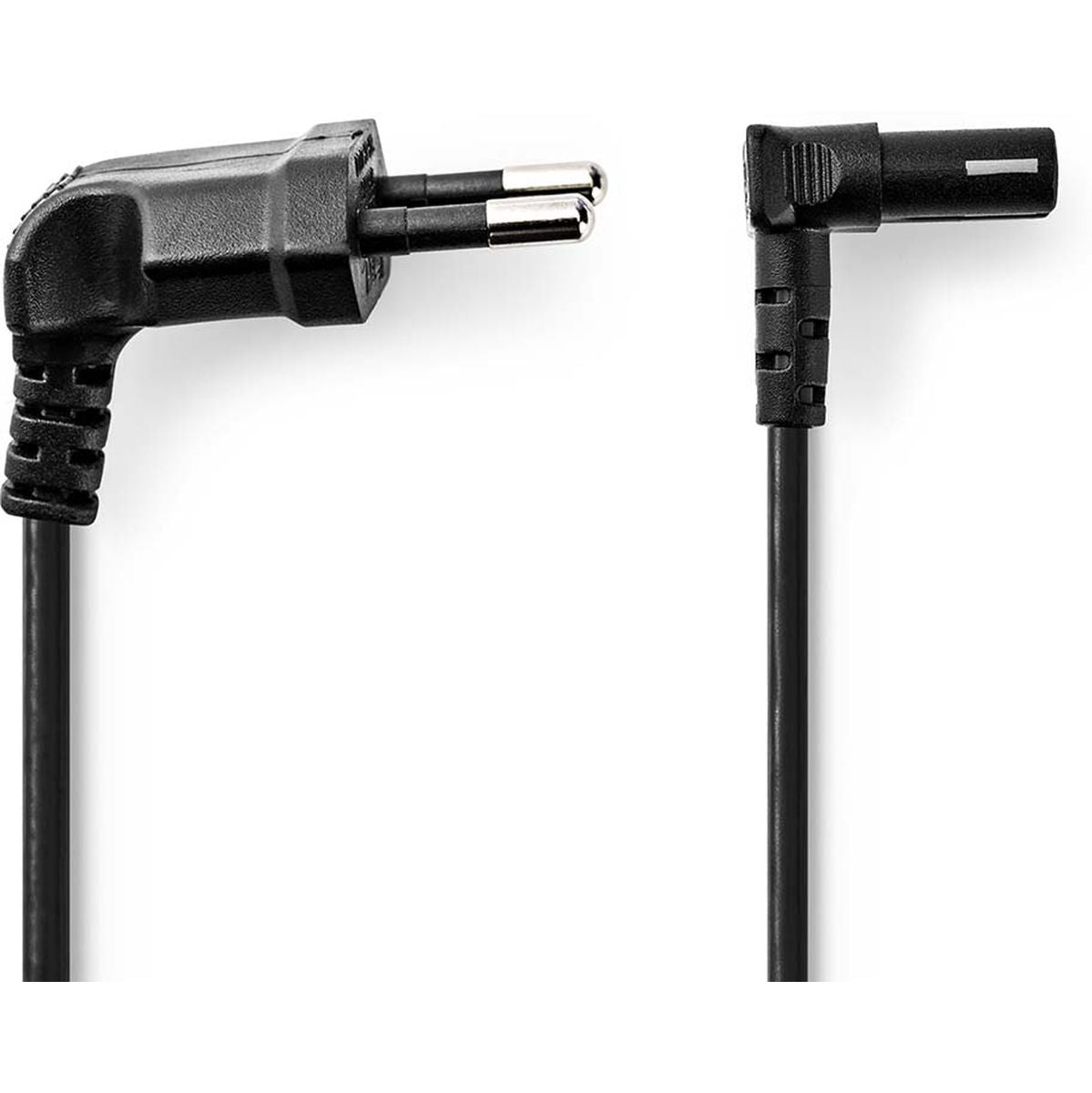 Nedis Stroomkabel | EU Male | IEC-320-C7 | 90° Gehoekt | 3.00 M | Plat