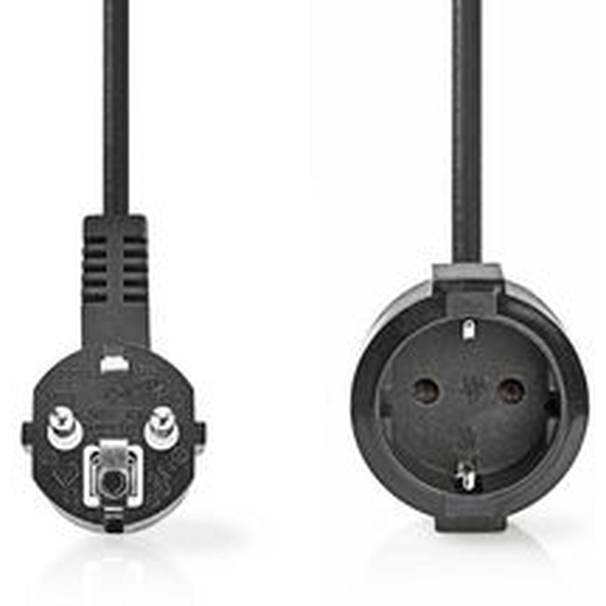 Nedis Power Cable Schuko M Angled-Schuko F 3.0m BK - image 2 of 4