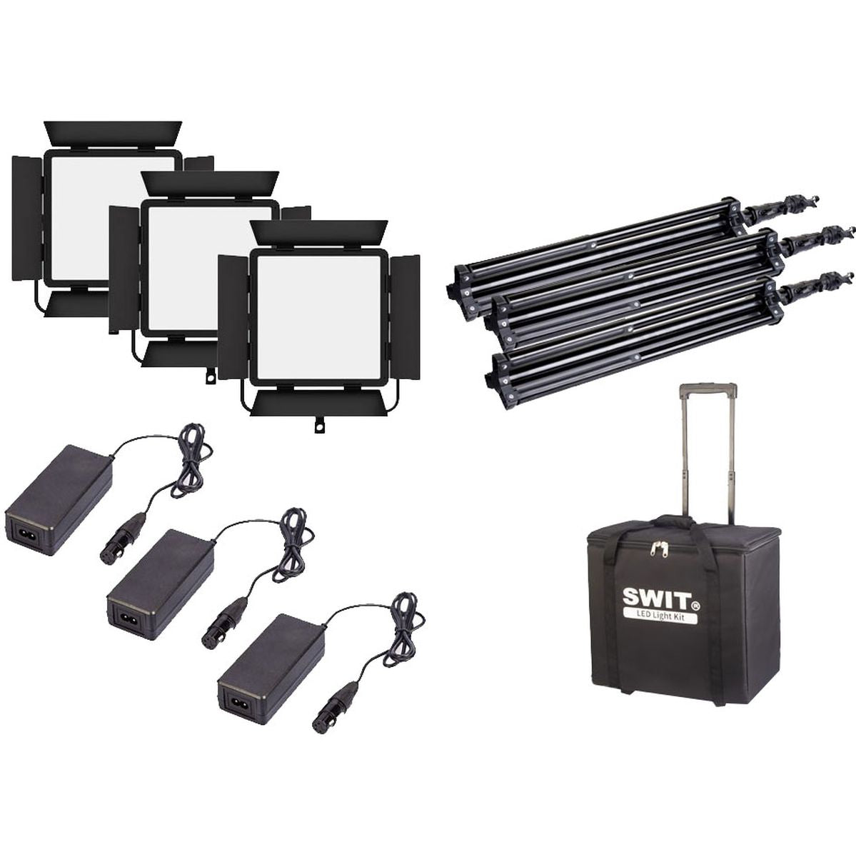 SWIT CL-60D 3KIT CL-60D 3Kit | 60W 2000LUX Bi-Colour LED Light v-Mount