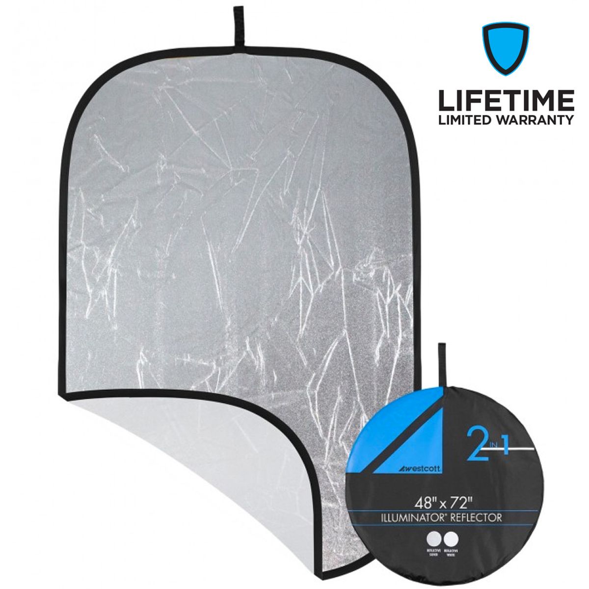 Westcott Illuminator Reflector Panel 48"X 72" Silver/White