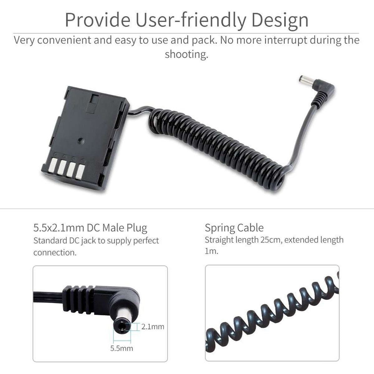 Feelworld BLE-19E Dummy Battery GH5 To DC