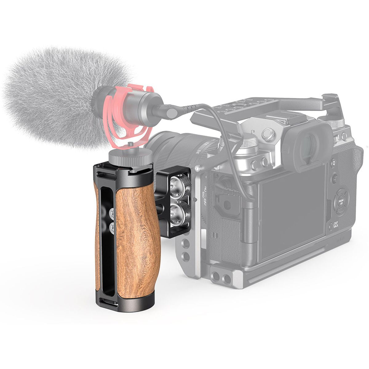 SmallRig 2913 Wooden Mini Side Handle (1/4"-20 Screws)