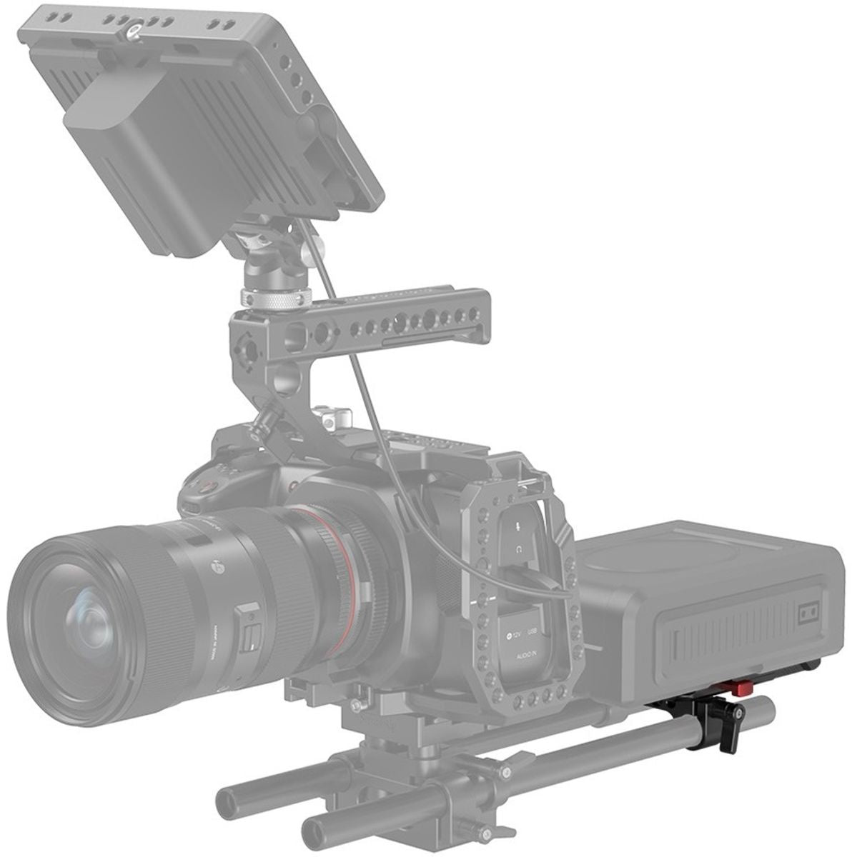 SmallRig 3016 V Mount Battery Plate w/ Dual 15mm Rod Clamp