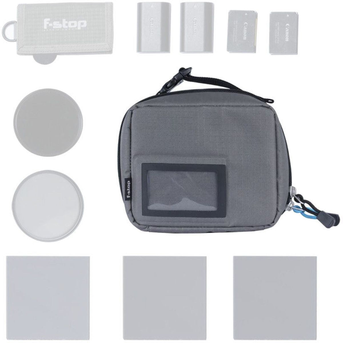 F-Stop Filter Case (Grey) Black Zipper