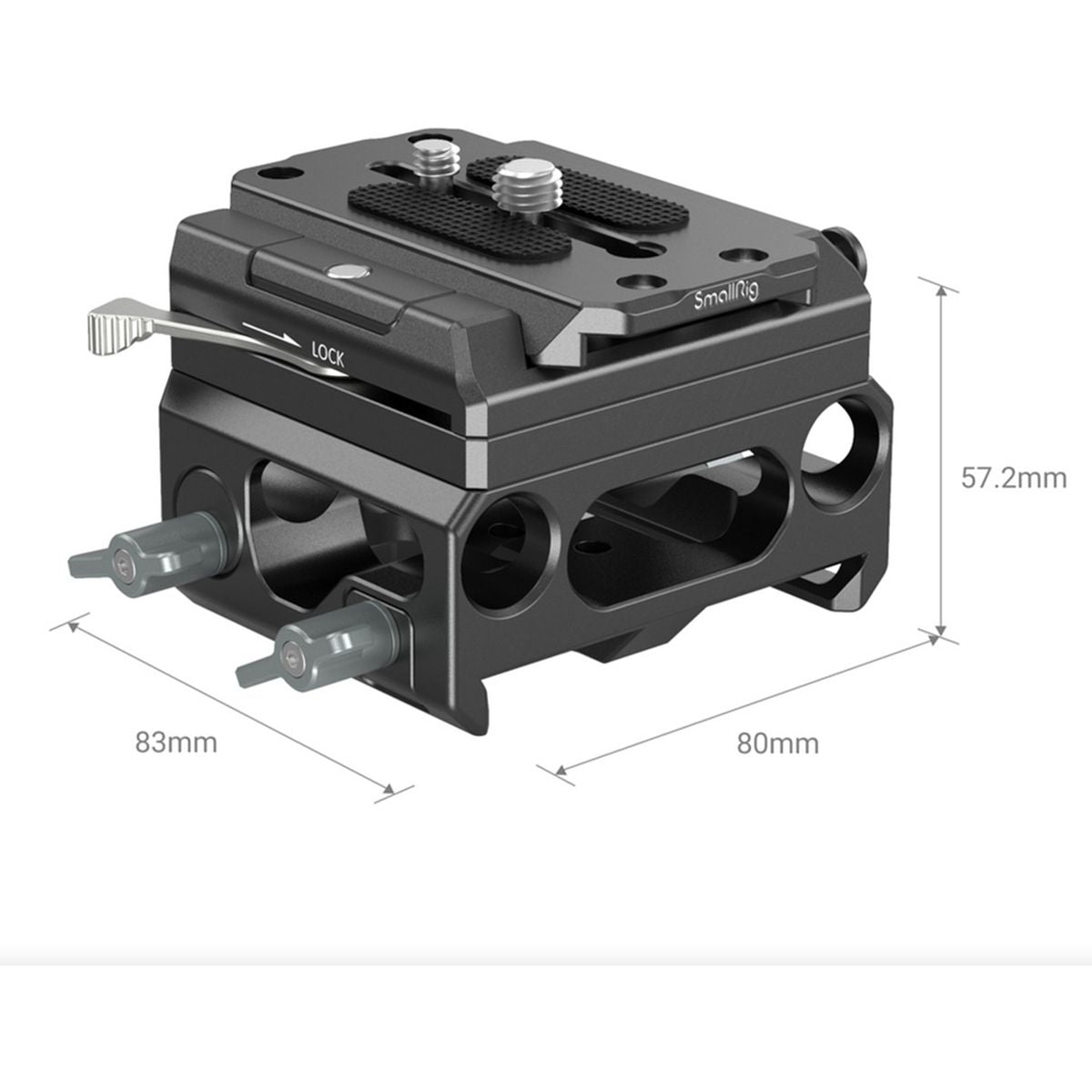 SmallRig 3067 Lightweight Baseplate w/ Dual 15mm Rod Clamp