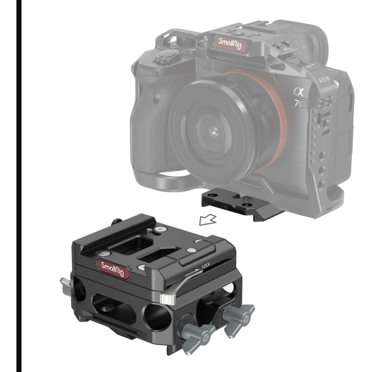 SmallRig 3067 Lightweight Baseplate w/ Dual 15mm Rod Clamp