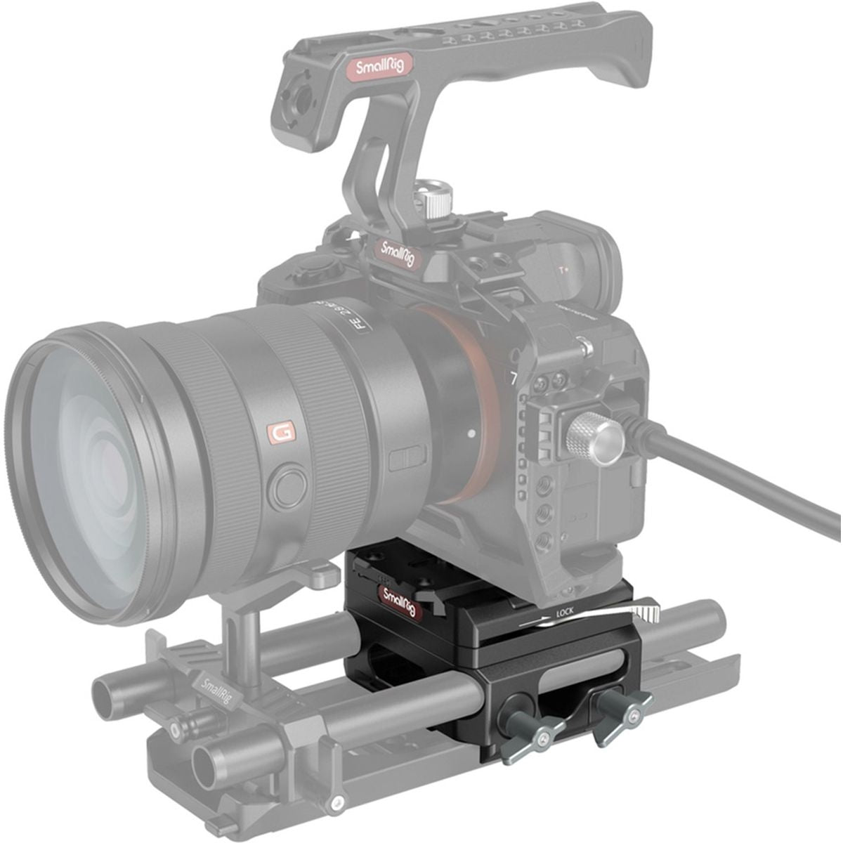 SmallRig 3067 Lightweight Baseplate w/ Dual 15mm Rod Clamp