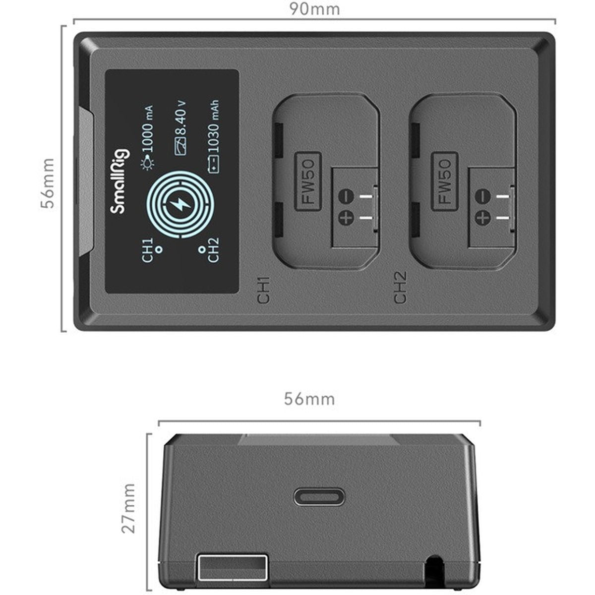 SmallRig 4081 NP-FW50 Camera Battery Charger
