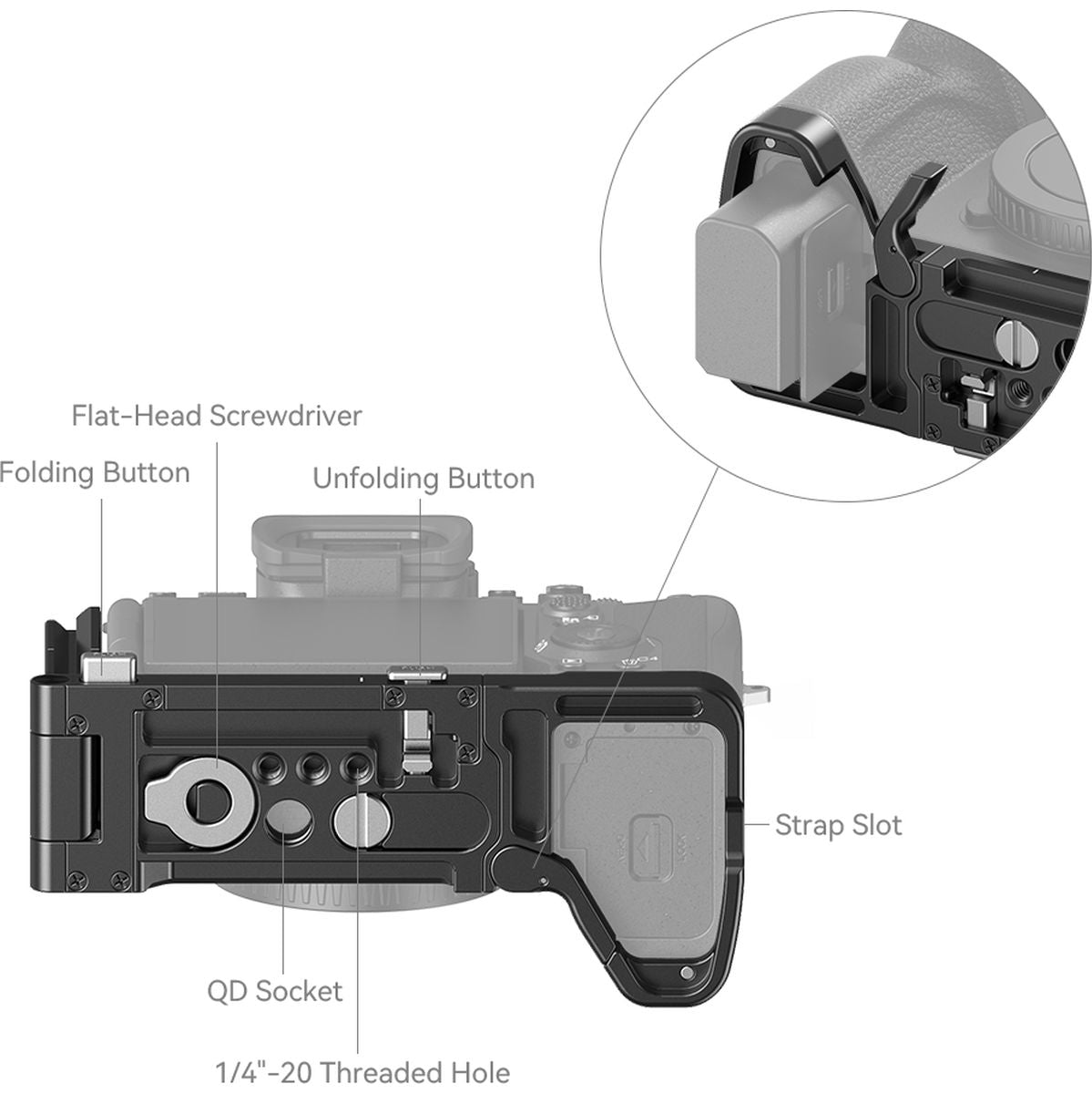 SmallRig 3984 Foldable L-Bracket For Sony Alpha 7R V / Alpha