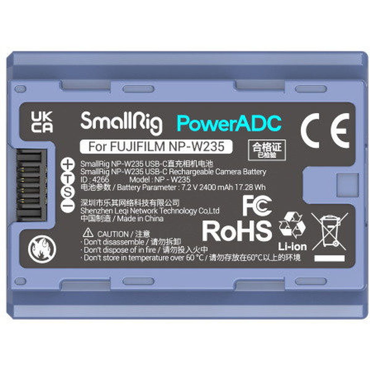 SmallRig 4266 NP-W235 USB-C Rechargeable Camera Battery - image 3 of 5