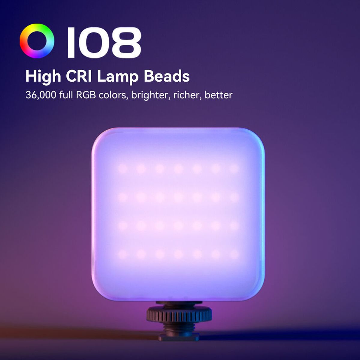 SmallRig 4276 Vibe P108 Full Colour Mini LED Video Light Pho