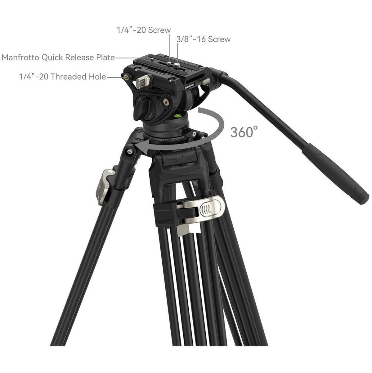 SmallRig 4163 Freeblazer Heavy-Duty Aluminum Alloy Tripod Ki