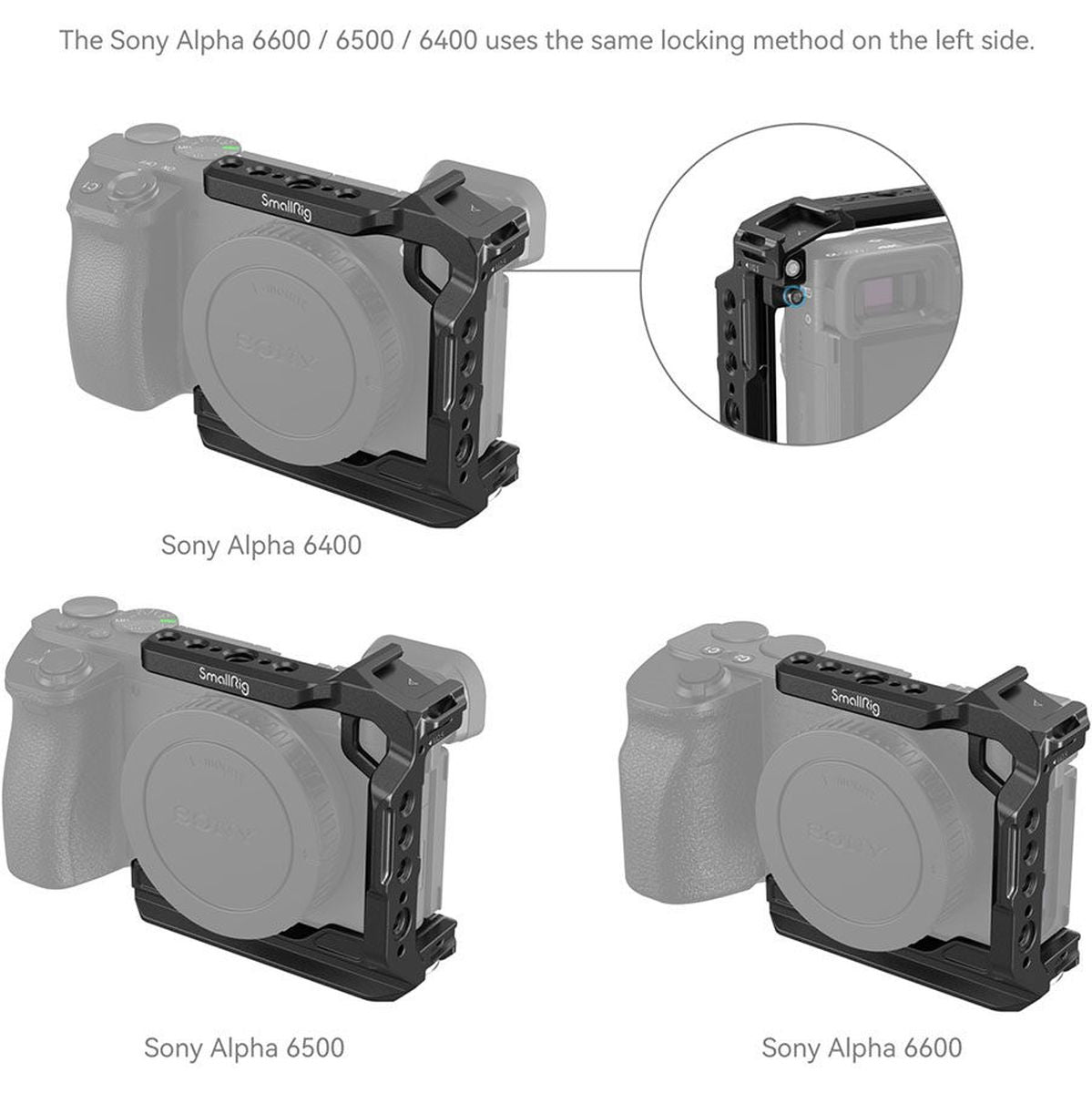 SmallRig 4337 Half Cage For Sony Alpha 6700 / 6600 / 6500 /