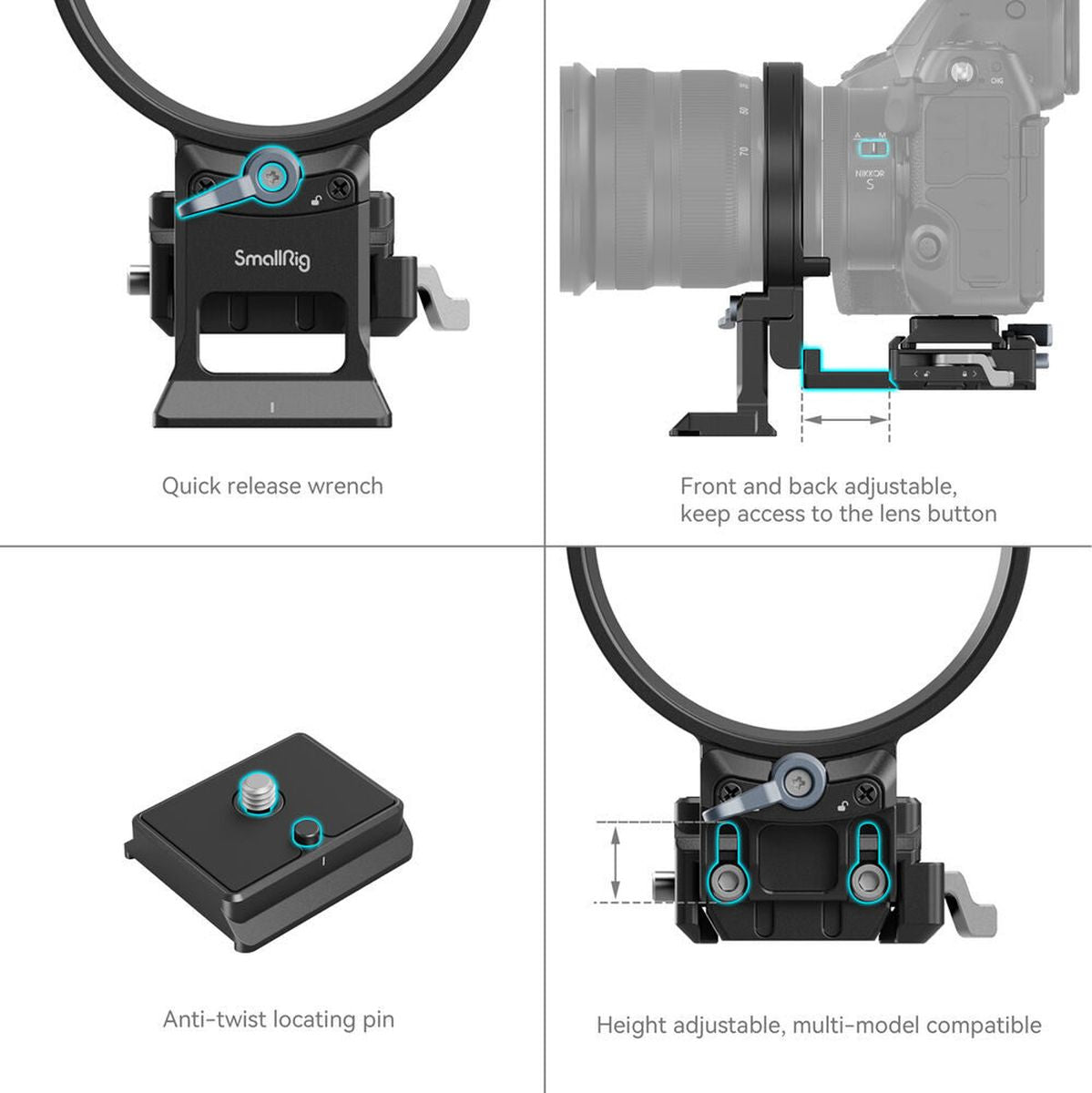 SmallRig 4306 Rotatable Horizontal-To-Vertical Mount Plate K