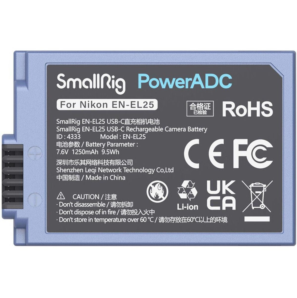 SmallRig 4333 EN-EL25 USB-C Rechargable Camera Battery