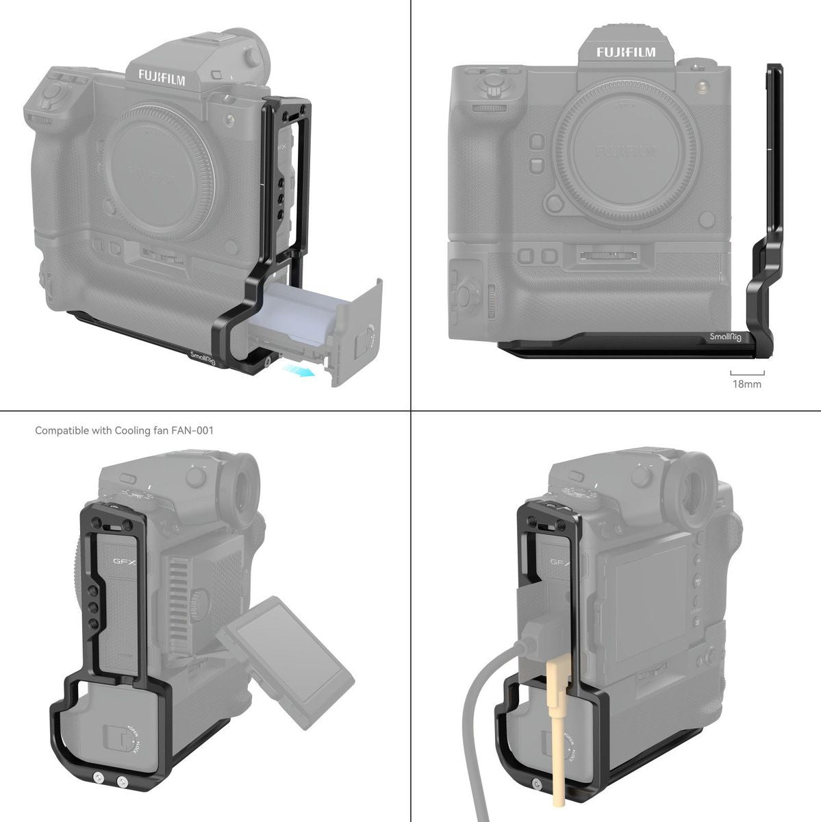 SmallRig 4203 Dedicated L Bracket For GFX100 II w/ VG-GFX100