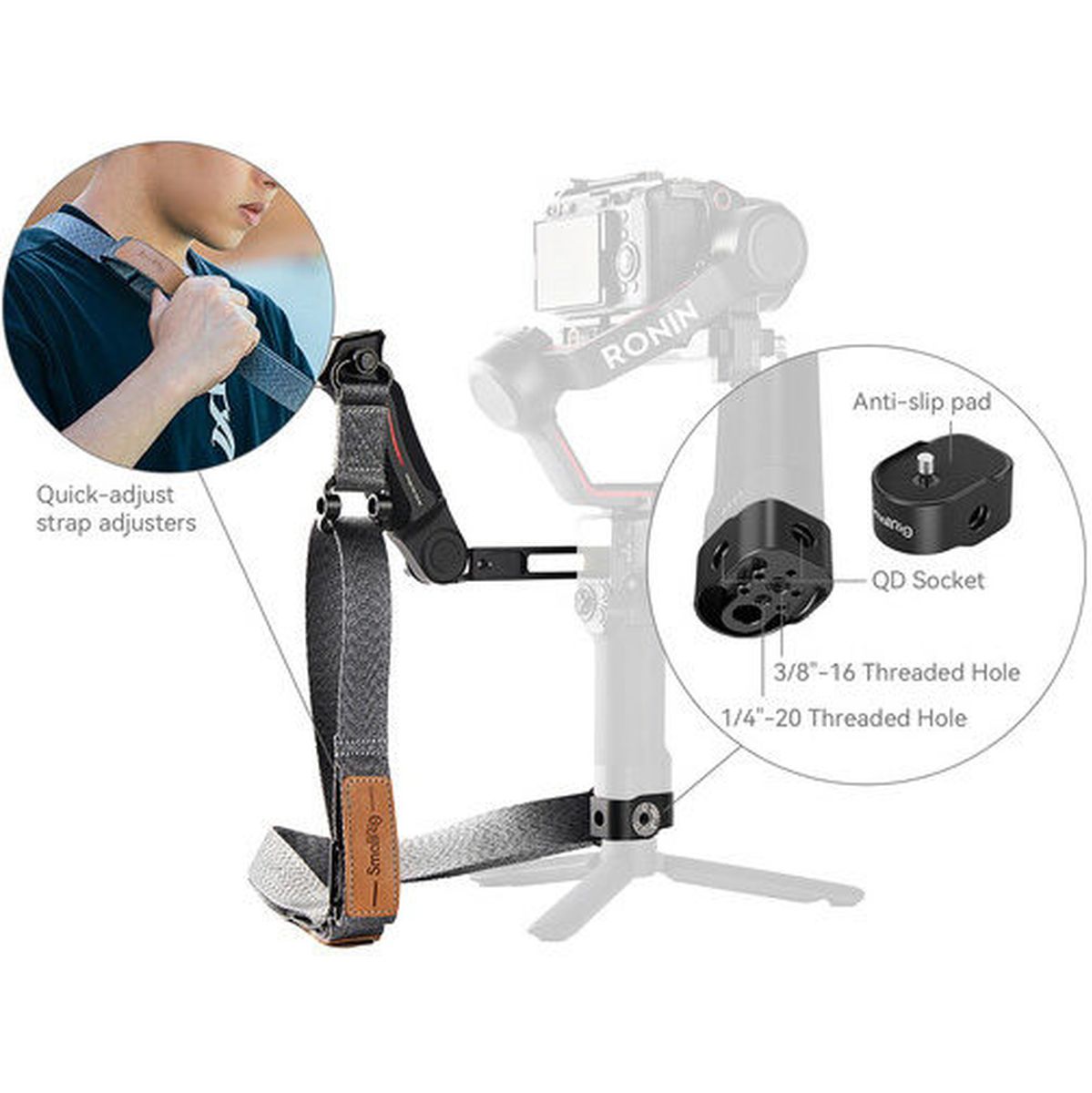 SmallRig 4383 Weight-Reducing Sling Handgrip Kit For DJI RS