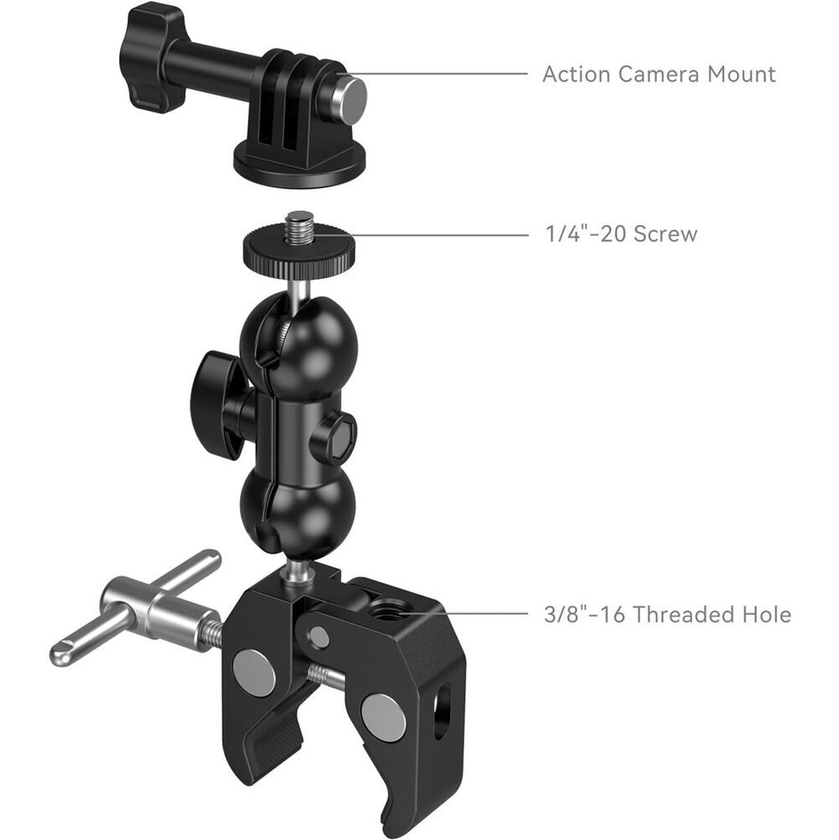 SmallRig 4373 Crab Shaped Super Clamp w/ Ball Head Magic Arm