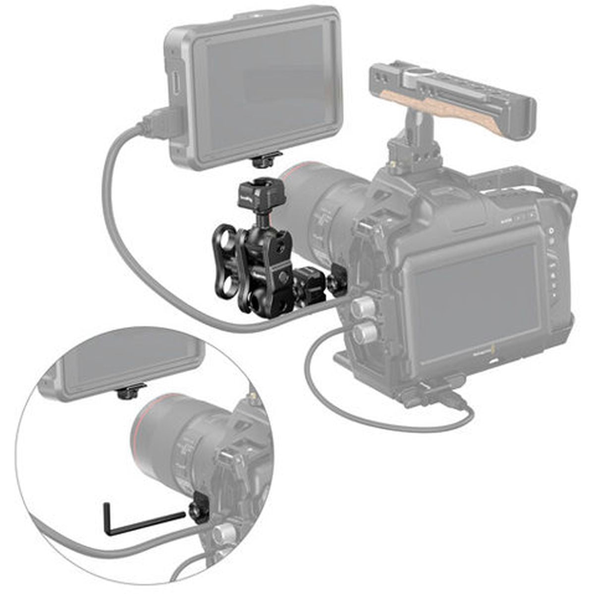 SmallRig Drop-In Hawklock Mini Magic Arm w/ Quick Release Ball Head 3515B - image 5 of 5