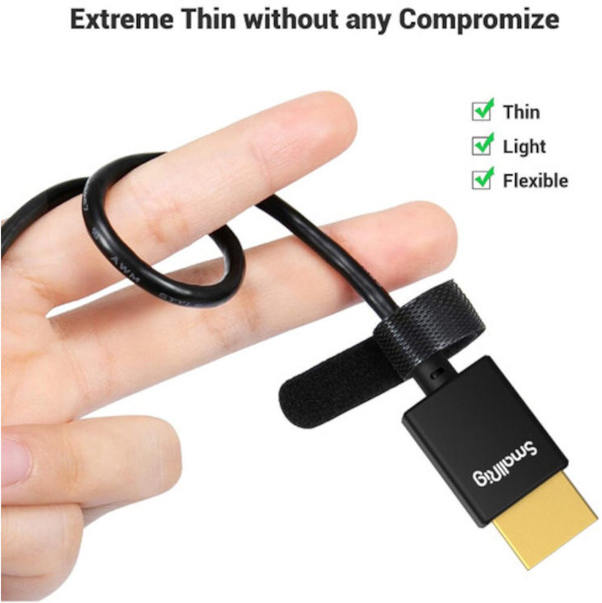 SmallRig 3043B Ultra-Slim 4K HDMI Data Cable (D To A) (55cm)