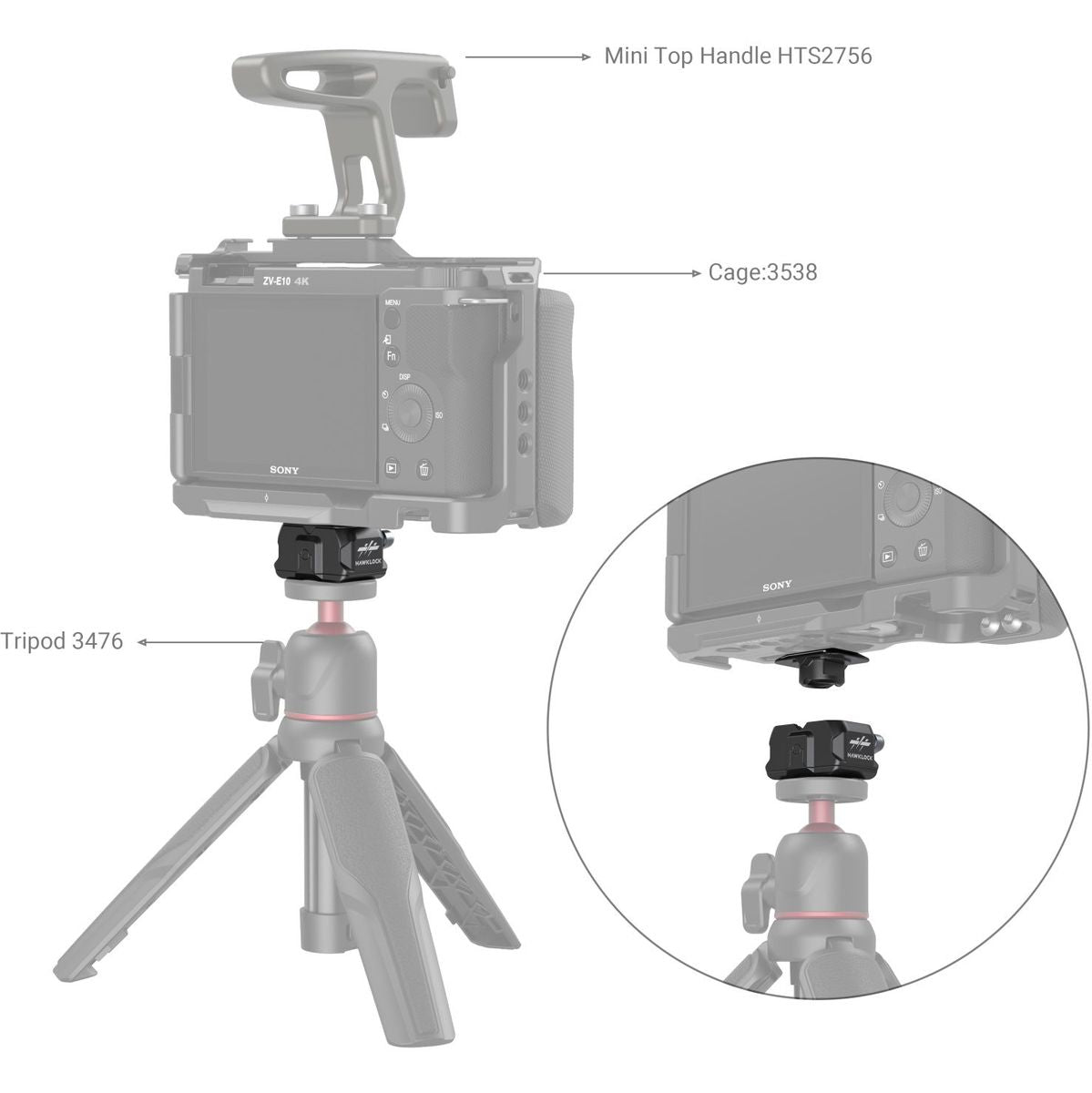 SmallRig Drop-In Hawklock Universal Mini Quick Release Plate