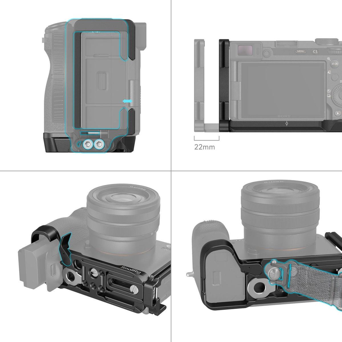 SmallRig 4569 L Bracket For Sony Alpha 7C II / Alpha 7CR