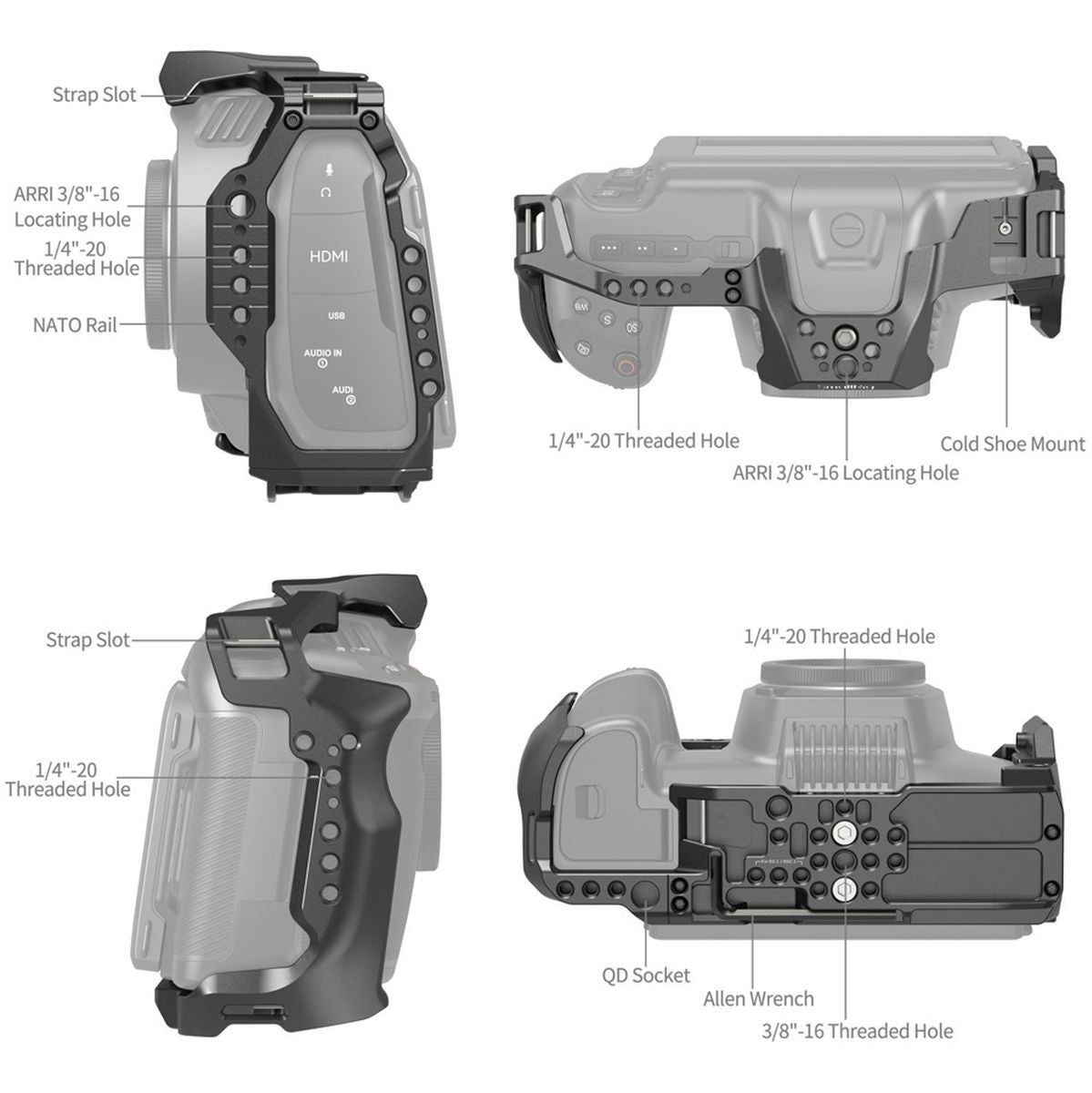 SmallRig 4785 Camera Cage For Blackmagic Design Cinema Camera 6K