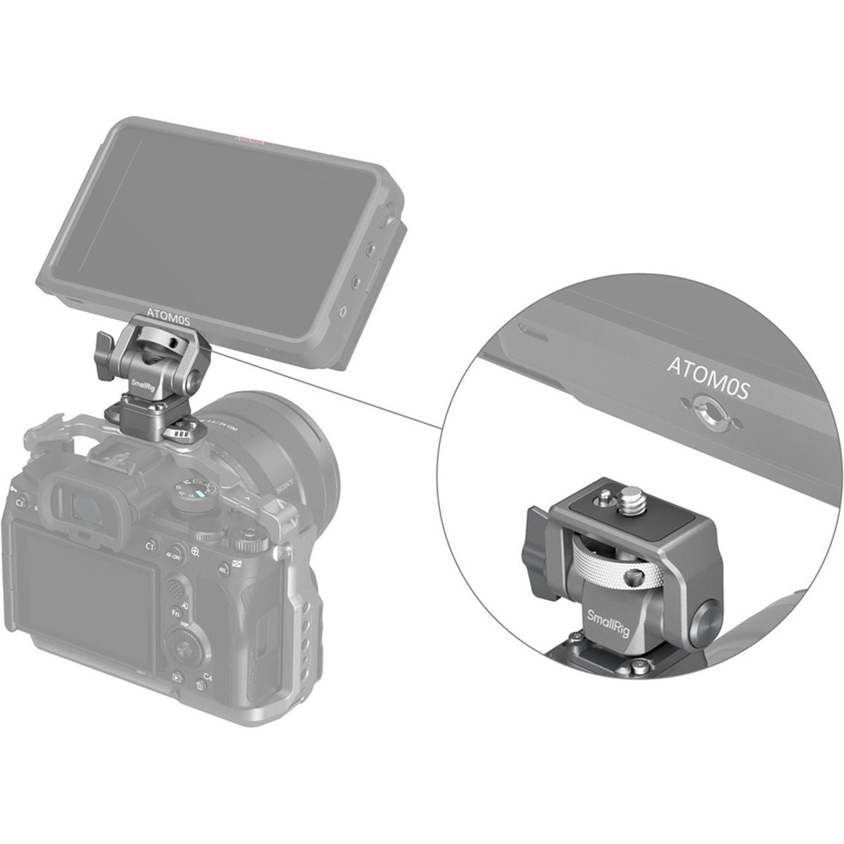 SmallRig 4487 Hawklock H21 Quick Release Monitor Support w/ Nato Clamp