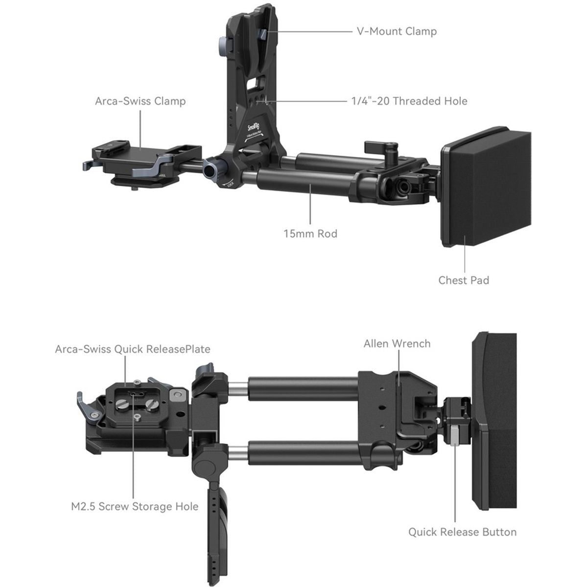 SmallRig 4063B Advanced Compact V-Mount Battery Mounting Sys