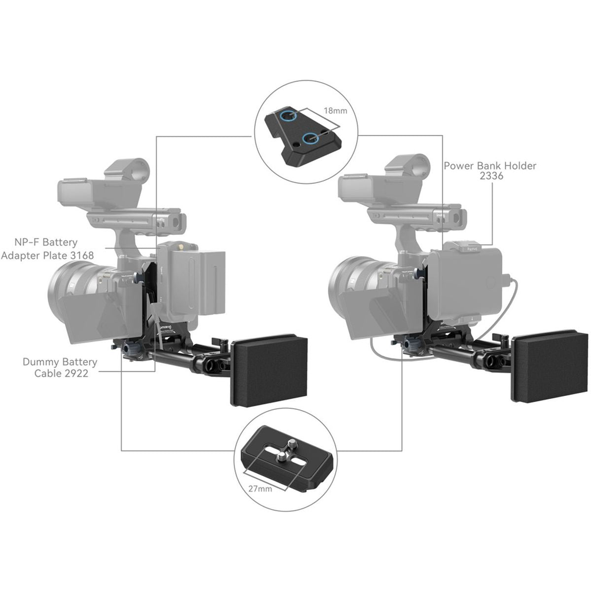 SmallRig 4063B Advanced Compact V-Mount Battery Mounting Sys