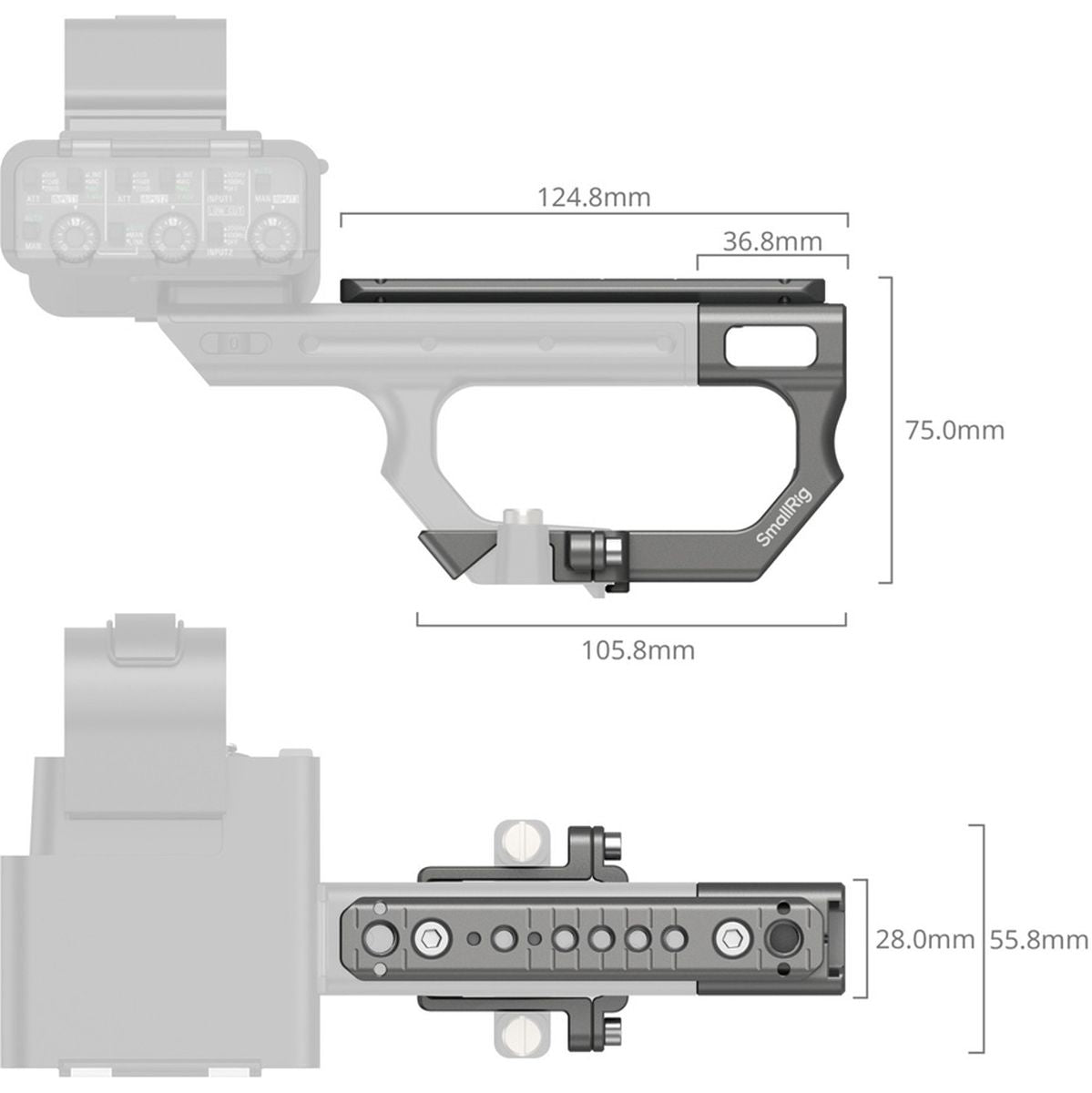 SmallRig 4830 Extension Mount Plate Kit For Sony FX3 / FX30 XLR Handle