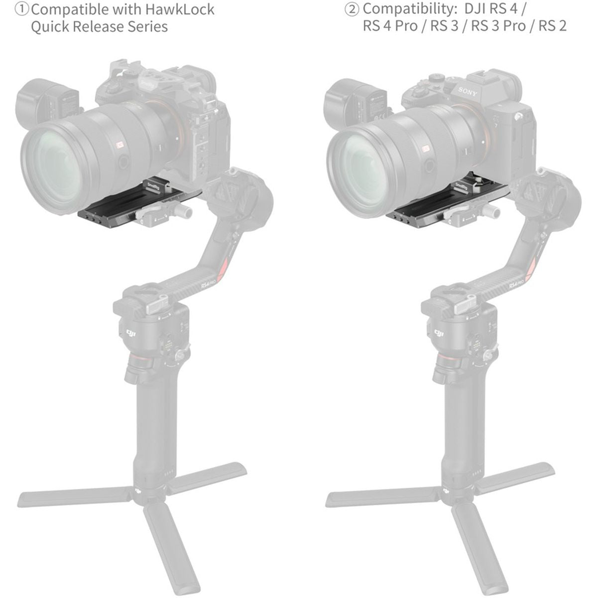 SmallRig 4638 Hawklock H38 Manfrotto Quick Release Plate For DJI Stabilizers