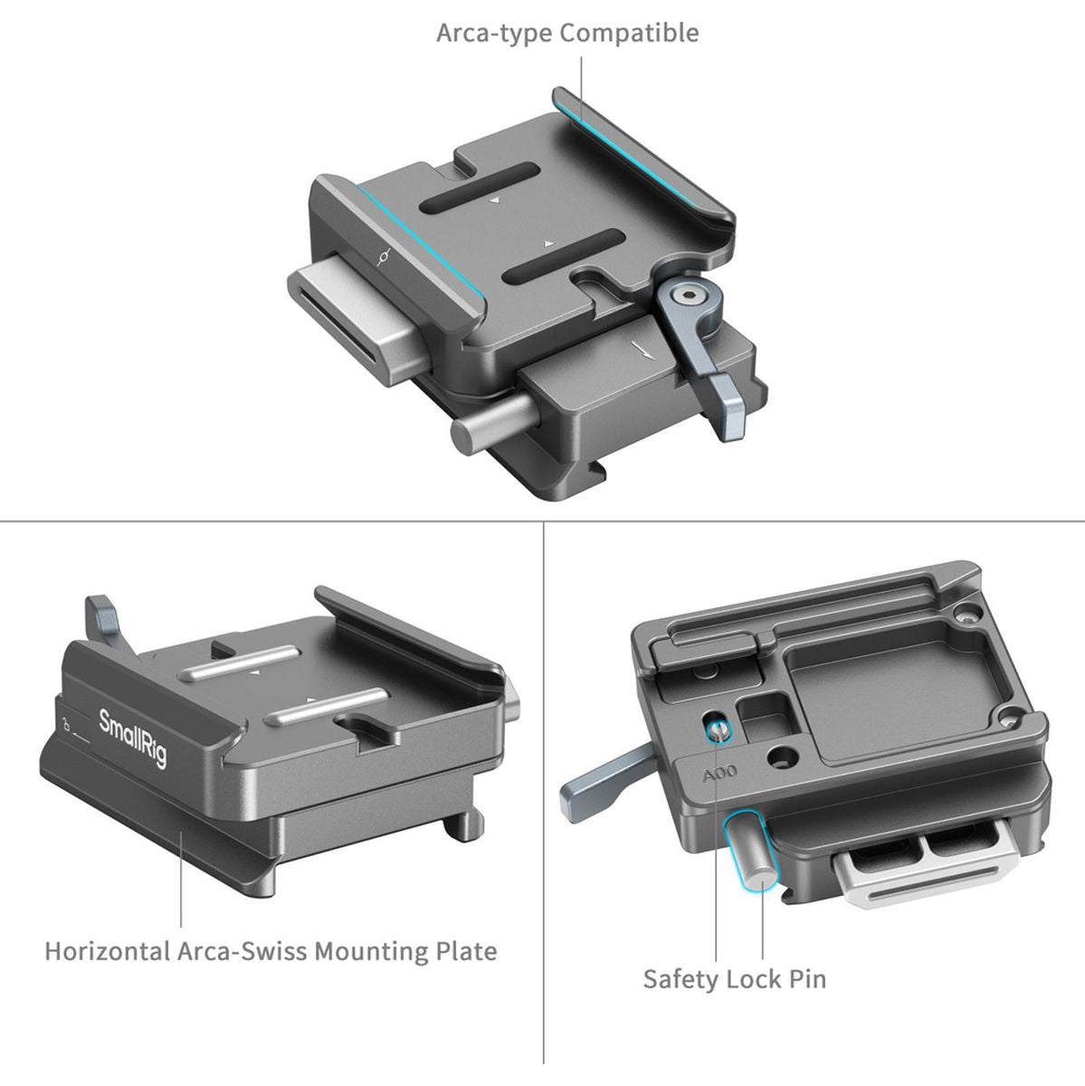 SmallRig 4639 Hawklock H38 Arca Swiss Quick Release Plate For DJI Stabilizers