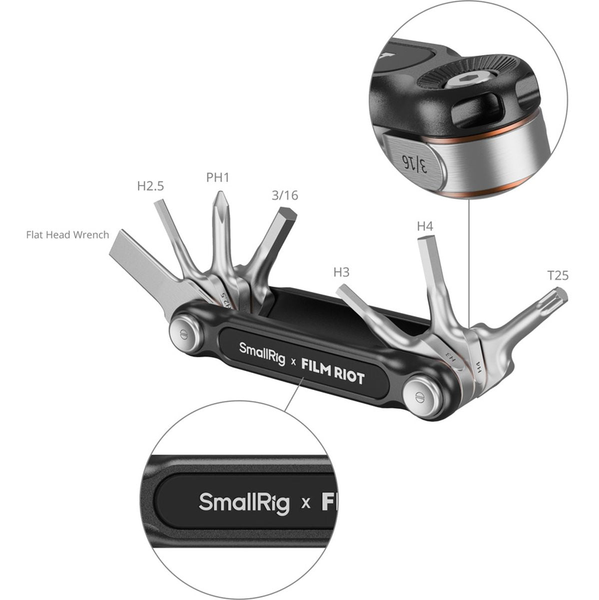 SmallRig X Film Riot 7 In 1 Detent Folding Multi Tool Kit (Green) 4812