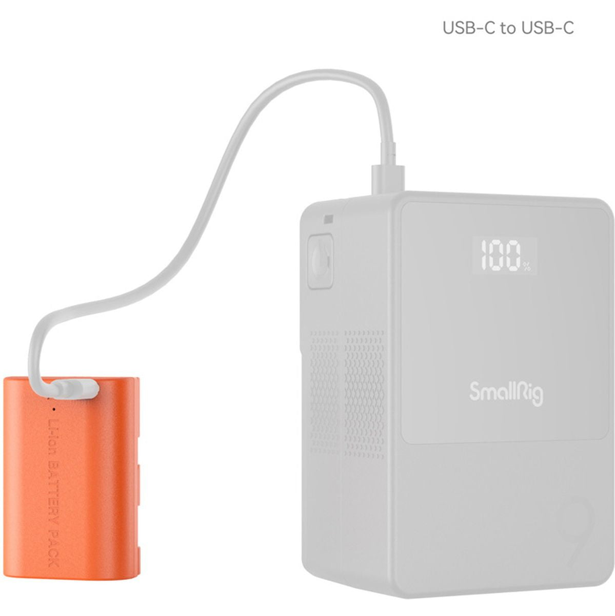 SmallRig 4968 LP E6NH USB C Rechargeable Camera Battery (Orange)