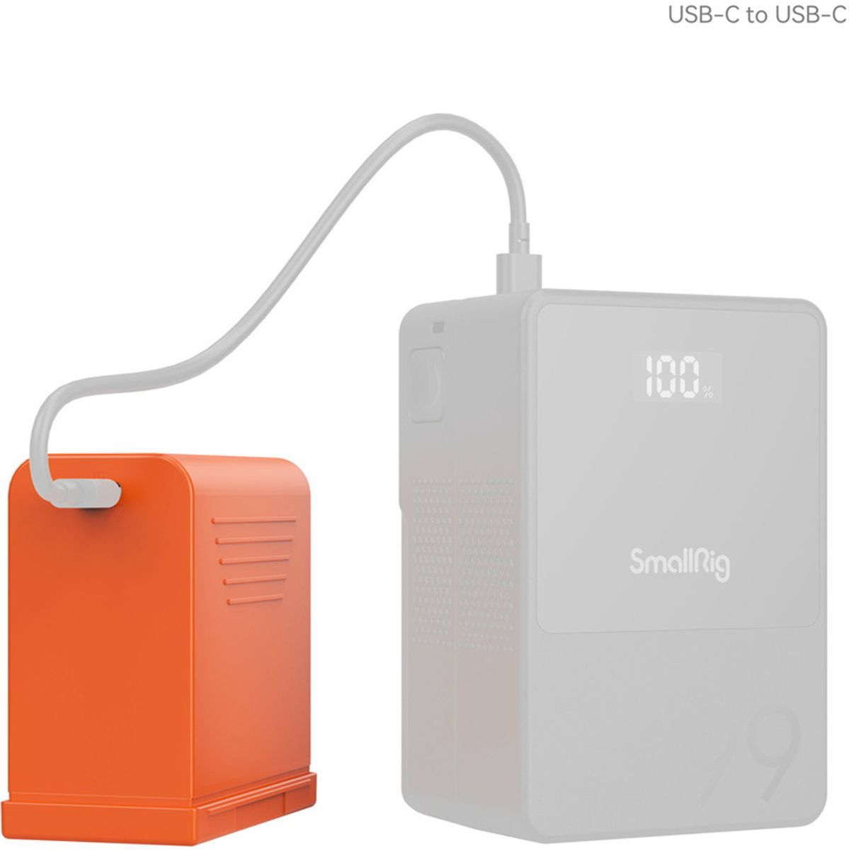 SmallRig 4972 NP F970 USB C Rechargeable Camera Battery (Orange)